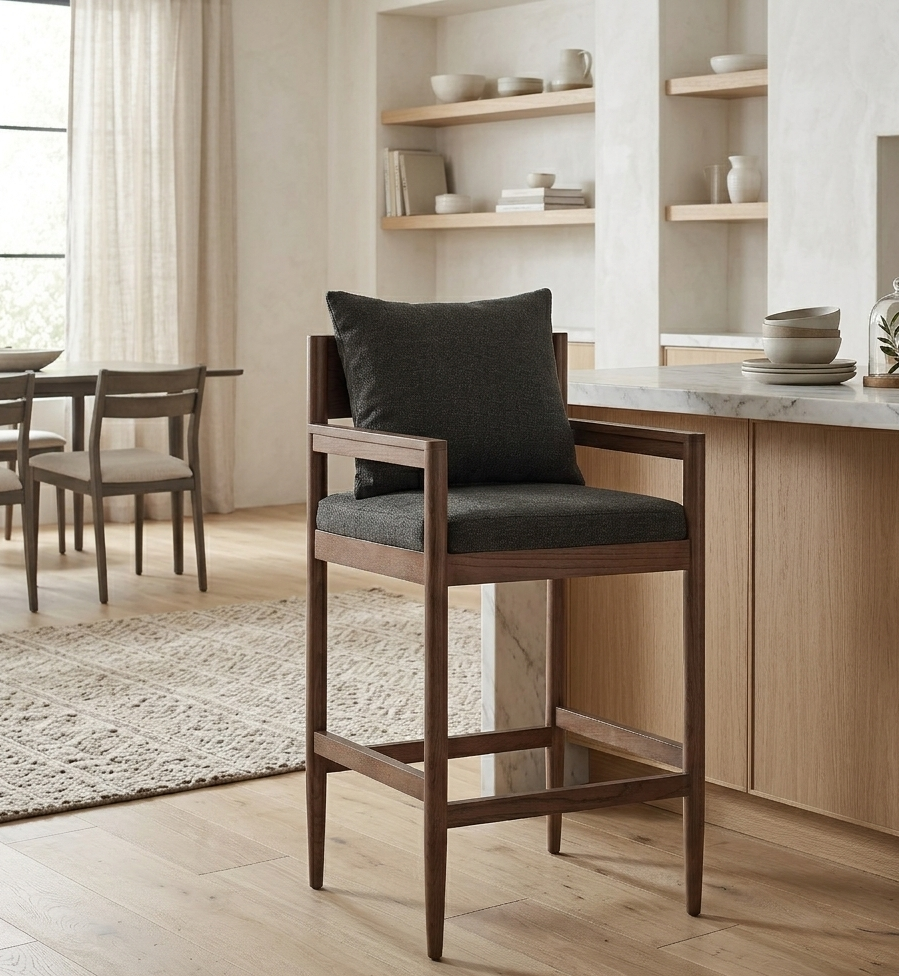 Lys Bar Stool - Charcoal Denmark Home