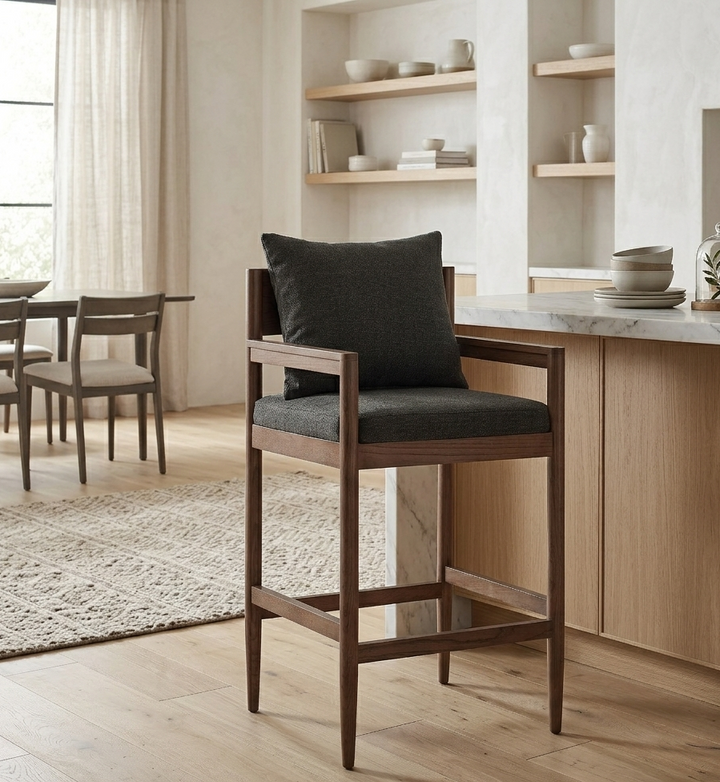Lys Bar Stool - Charcoal Denmark Home