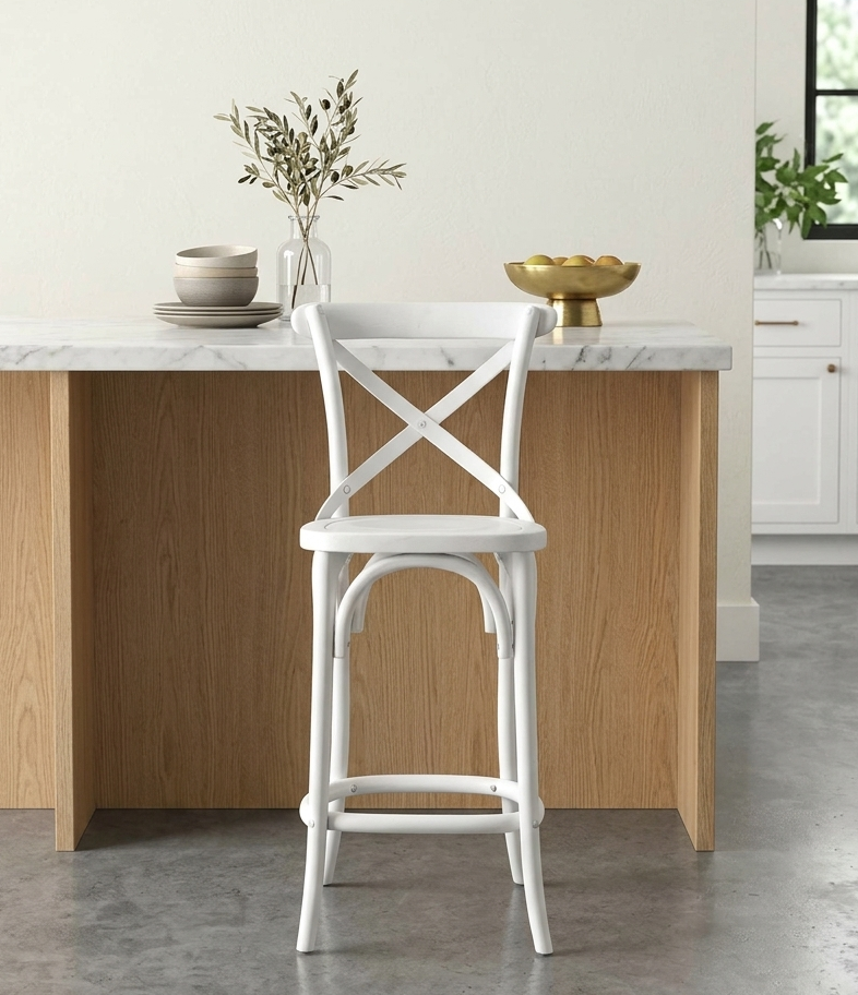 Bramwell Counter Stool - White Denmark Home