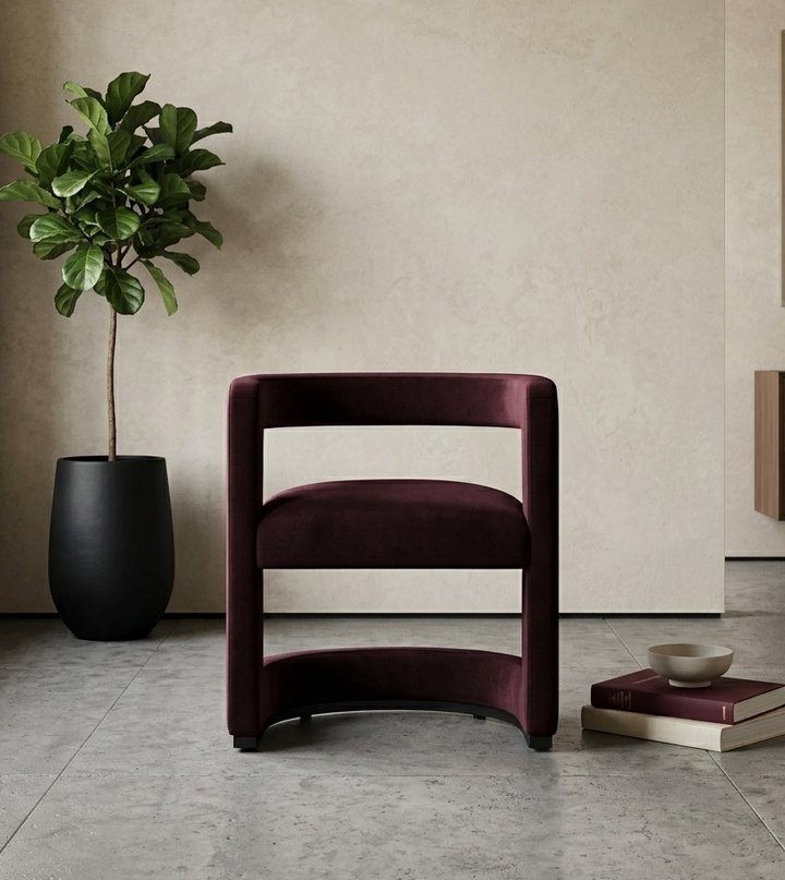 Vigo Velvet Barrel Dining Chair - Mulberry Denmark Home