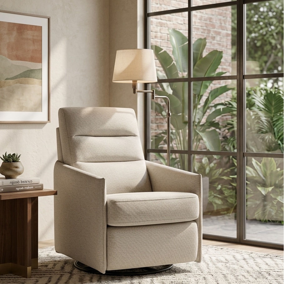 Mark Swivel Lounge Chair –  Oatmeal Denmark Home