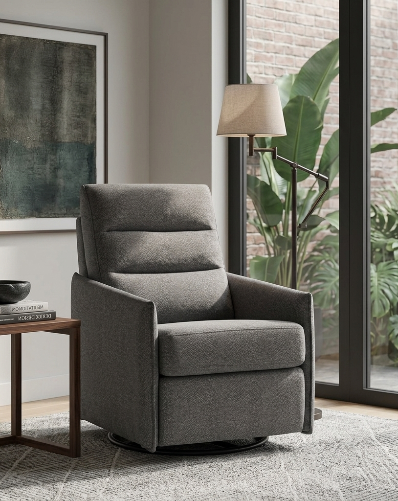Mark Swivel Lounge Chair –  Light Gray Denmark Home