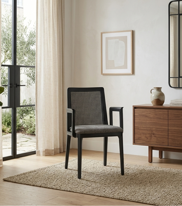 Briaré Dining Armchair - Black Black Gray Denmark Home