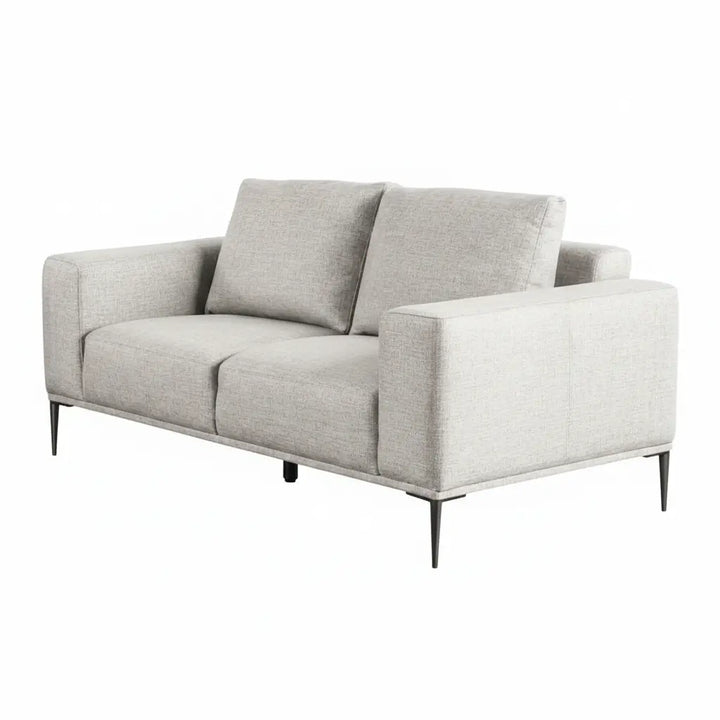 Element Loveseat – Gray Chenille with Track Arms Denmark Home