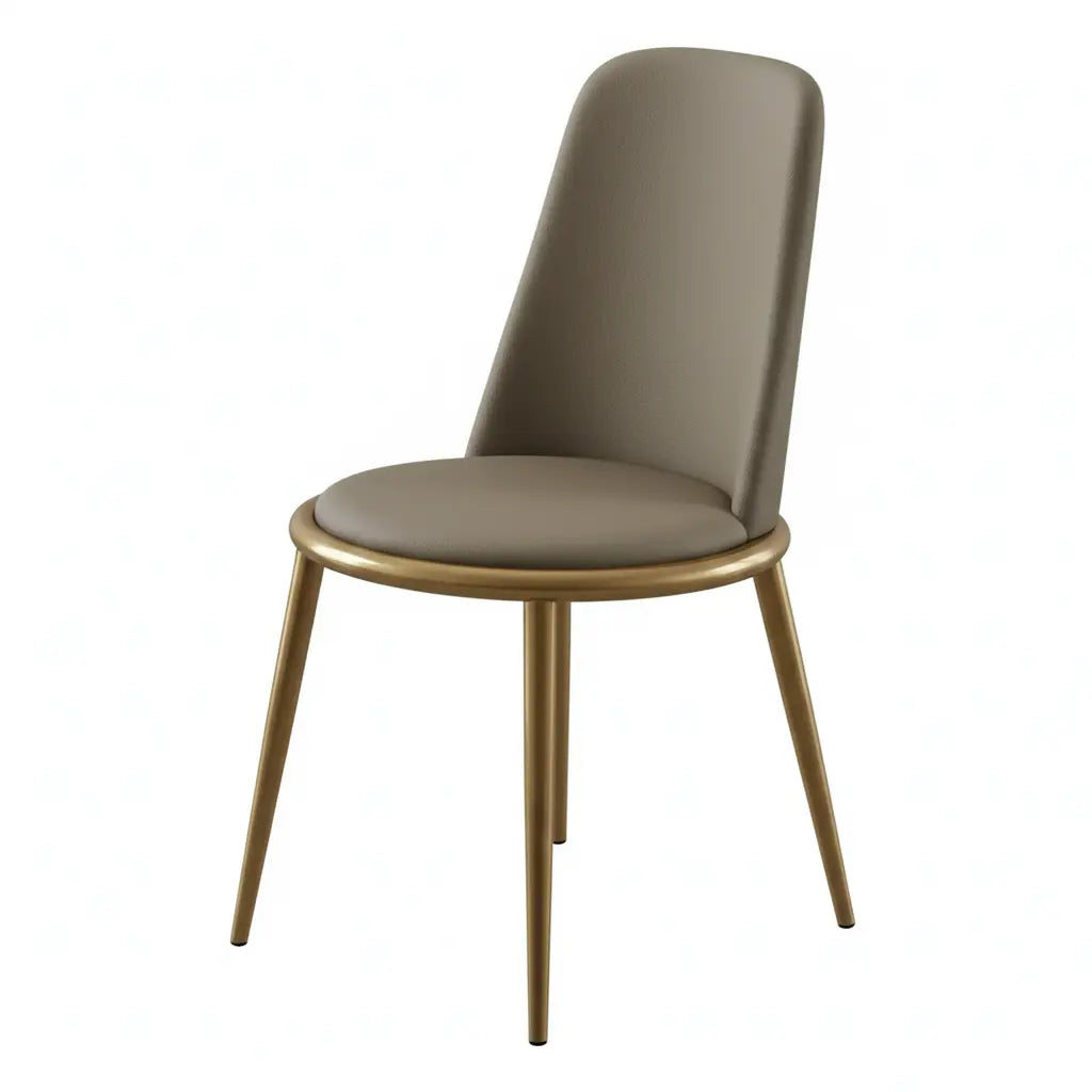 Verna Dining Side Chair – Gold & Taupe Upholstery Denmark Home