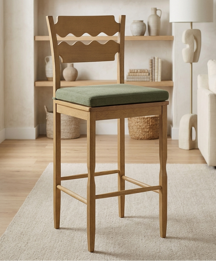 Kne Bar Stool - Weathered Oak Sage Denmark Home