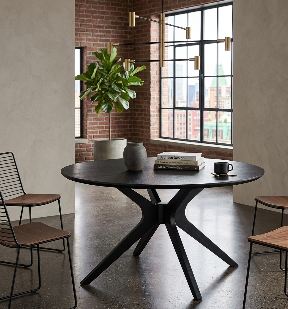Valtora Round Coffee Table – Black