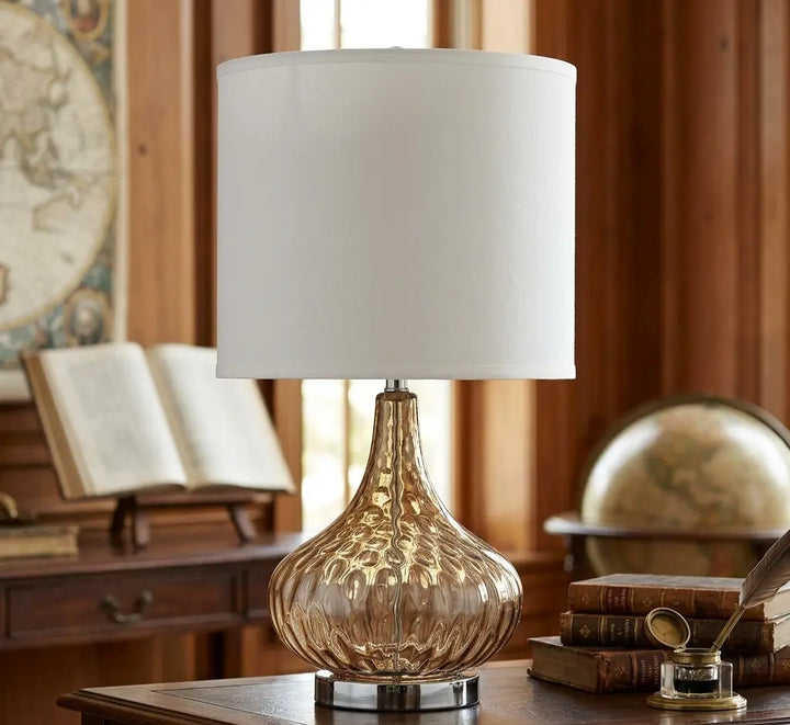 Mist Table Lamp – Amber Glass Denmark Home