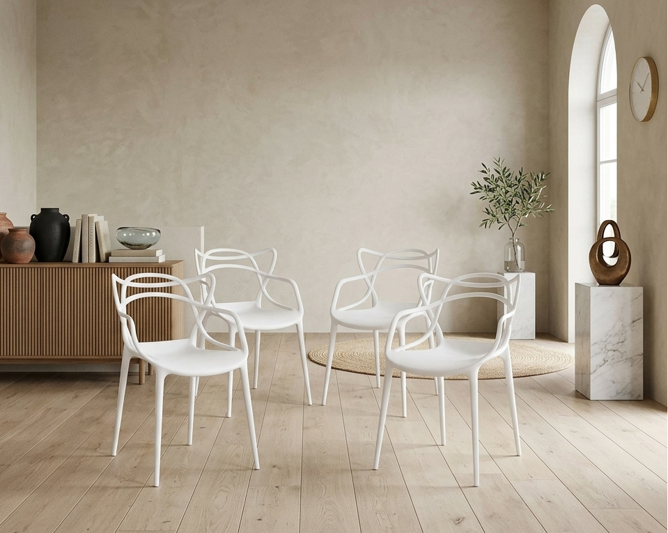 Virello Dining Chair Set - White Denmark Home