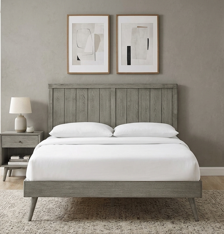 Hale Twin Platform Bed - Gray Denmark Home