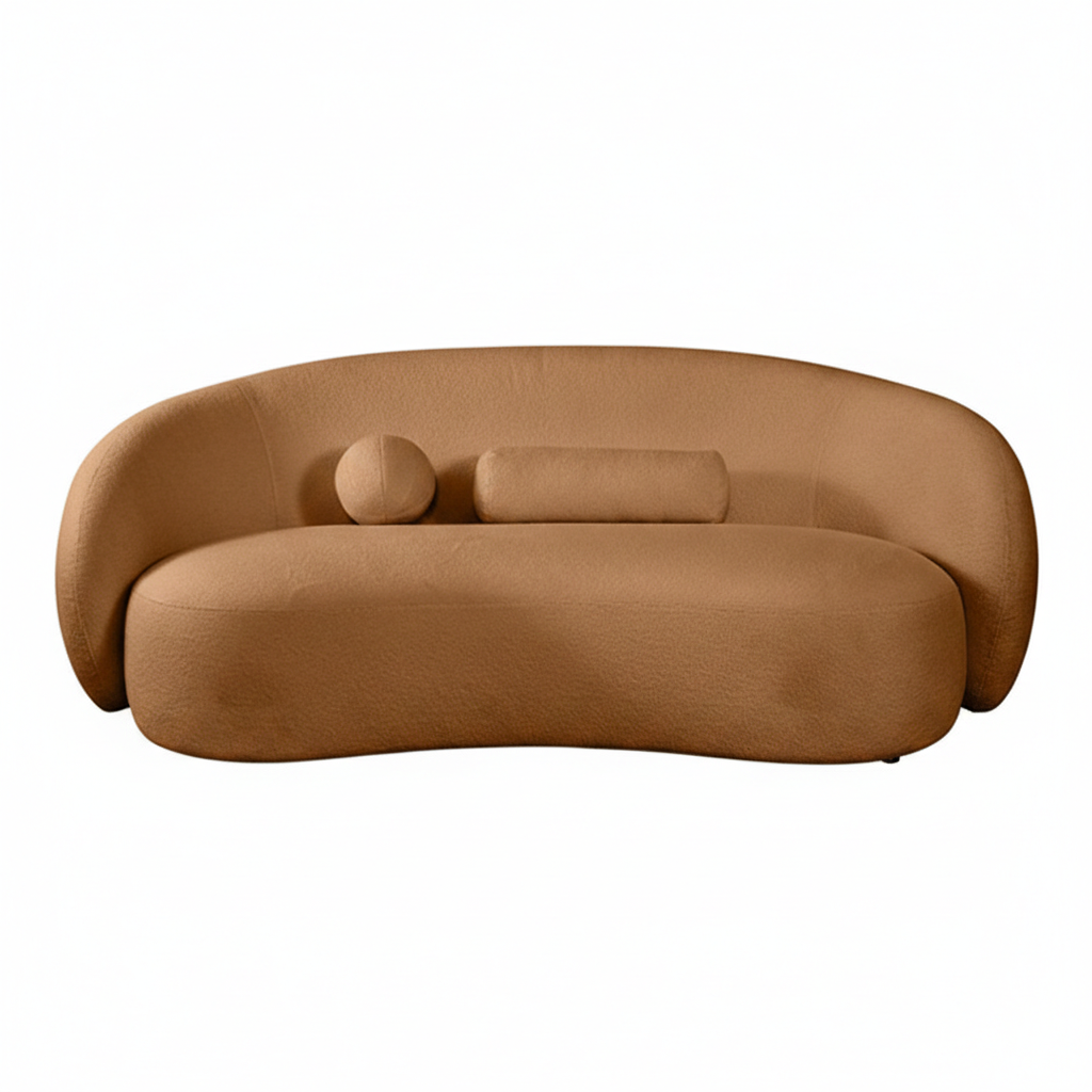 Plane Sofa – Terracotta Brown Chenille Floating Design