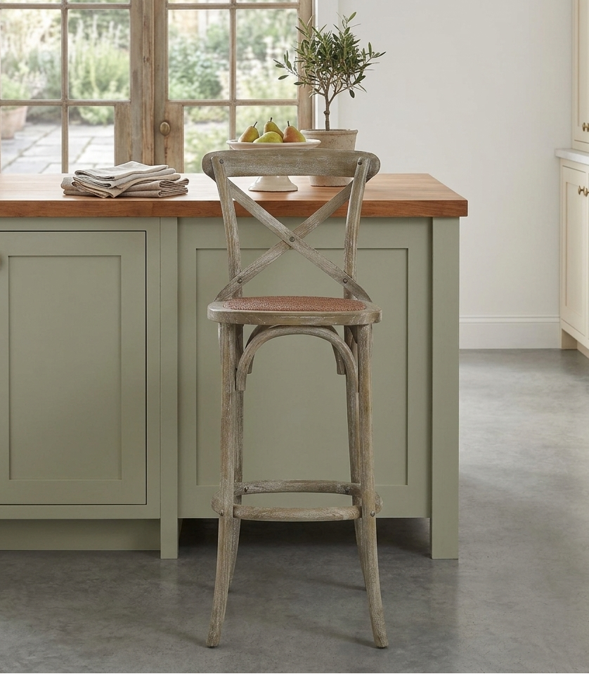 Bramwell Bar Stool - Gray Denmark Home
