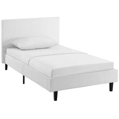 Sena Twin Platform Bed - White Denmark Home