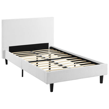 Sena Twin Platform Bed - White Denmark Home