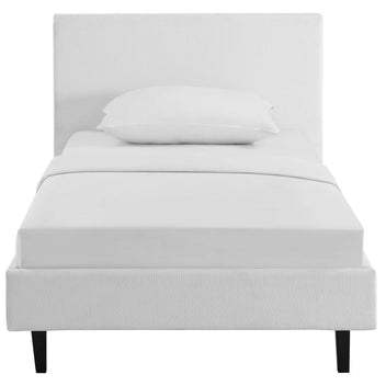 Sena Twin Platform Bed - White Denmark Home