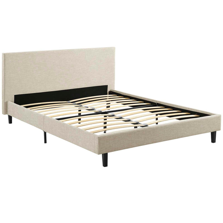 Sena Full Platform Bed - Beige Denmark Home