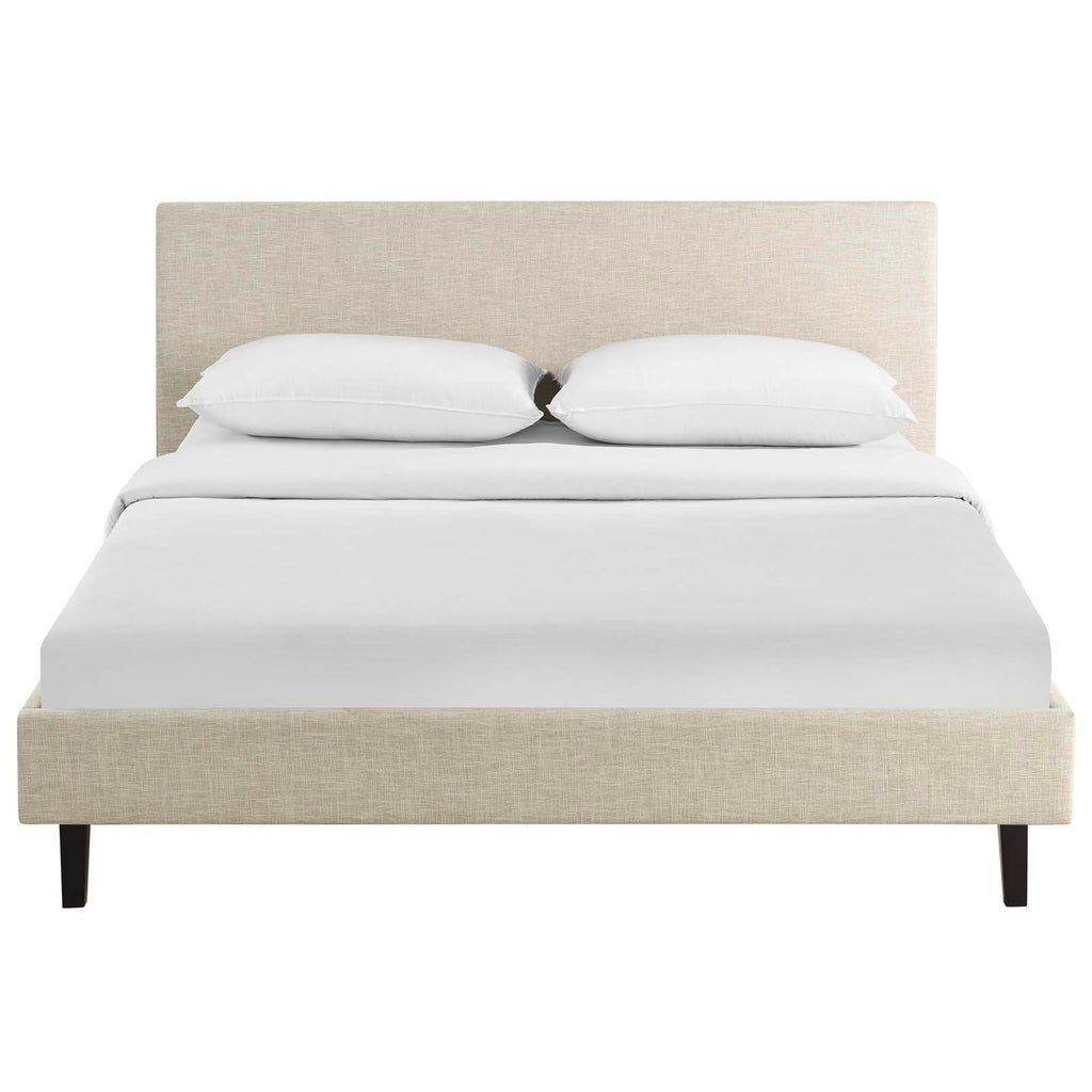 Sena Full Platform Bed - Beige Denmark Home