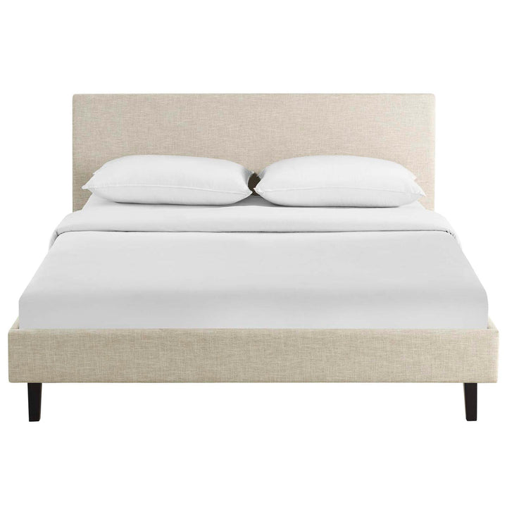 Sena Full Platform Bed - Beige Denmark Home