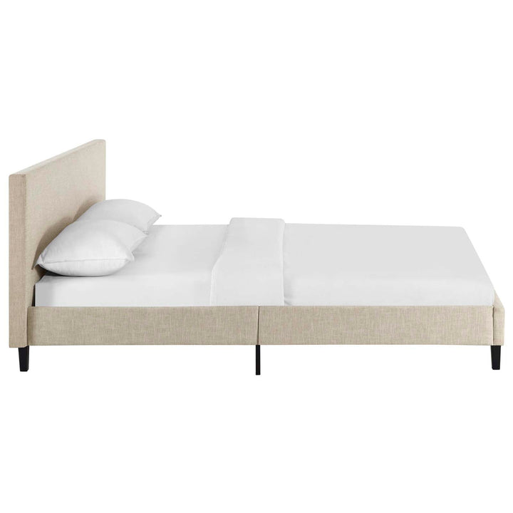 Sena Queen Platform Bed - Beige Denmark Home