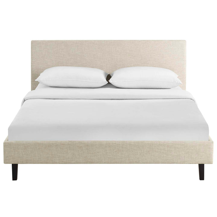 Sena Queen Platform Bed - Beige Denmark Home