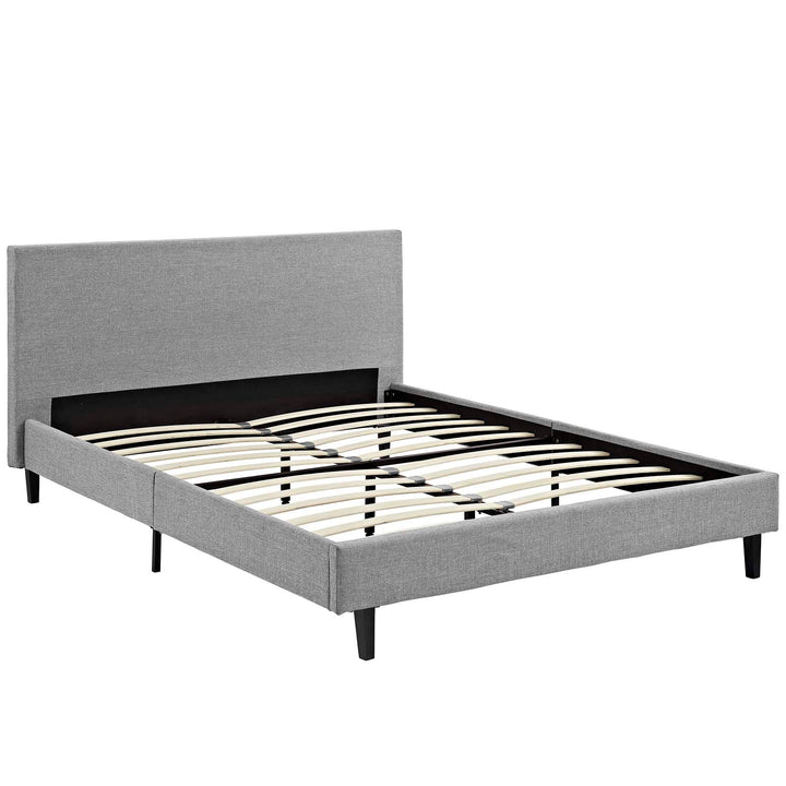 Sena Queen Platform Bed - Light Gray Denmark Home