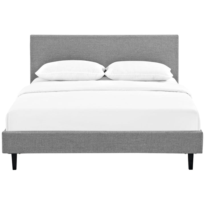Sena Queen Platform Bed - Light Gray Denmark Home