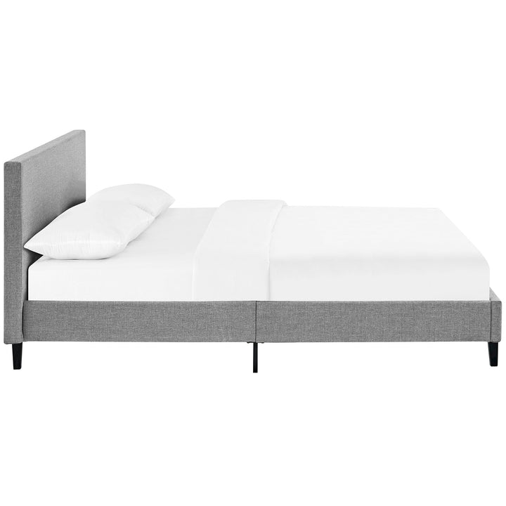 Sena Queen Platform Bed - Light Gray Denmark Home