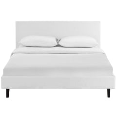 Sena Full Platform Bed - White Denmark Home