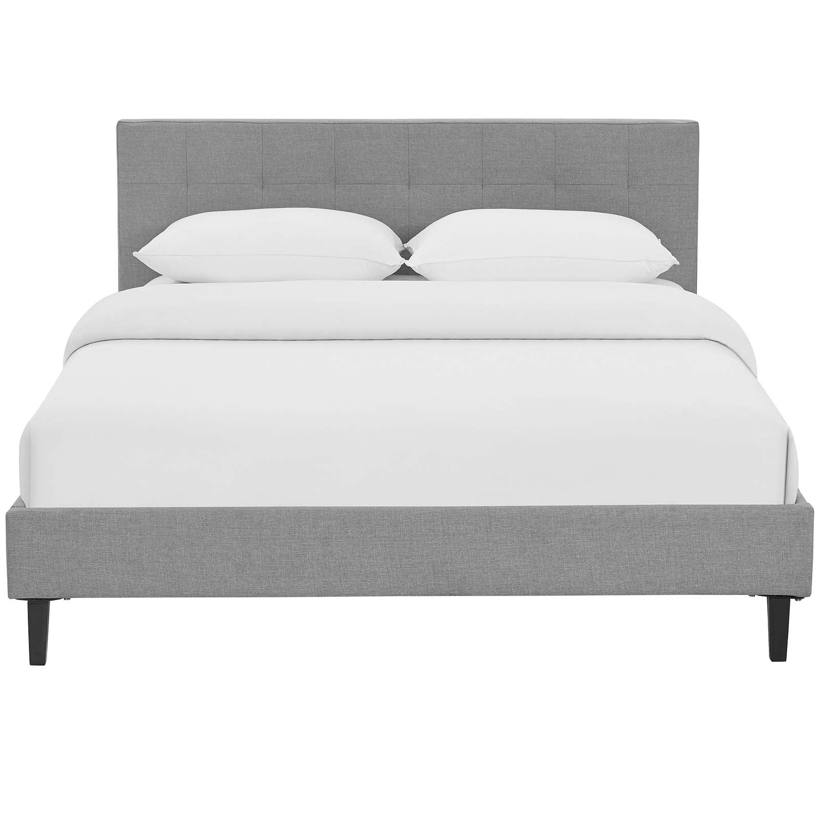 Elsbrook Upholstered Platform Bed - Light Gray Denmark Home