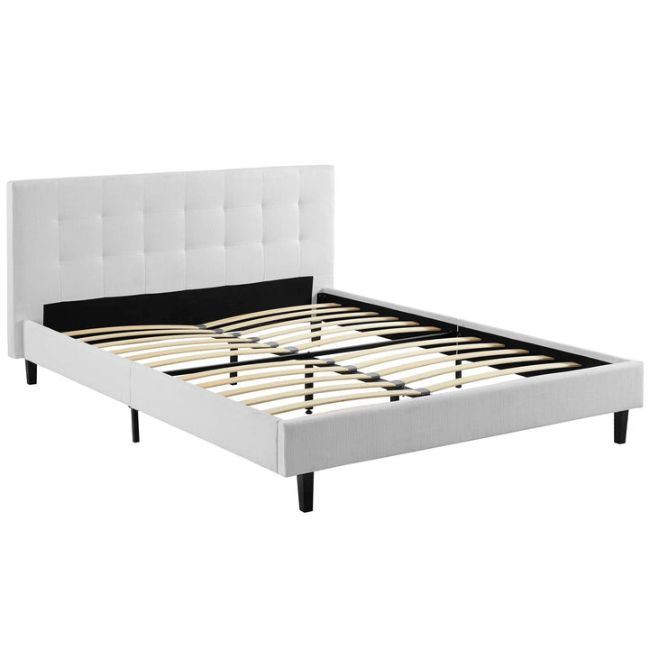 Elsbrook Upholstered Platform Bed - White Denmark Home
