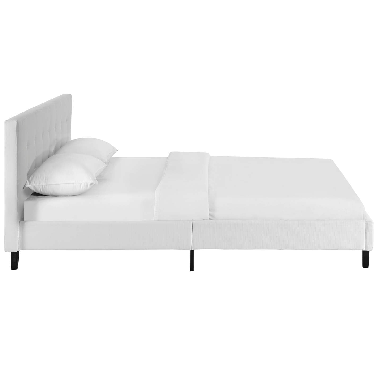 Elsbrook Upholstered Platform Bed - White Denmark Home