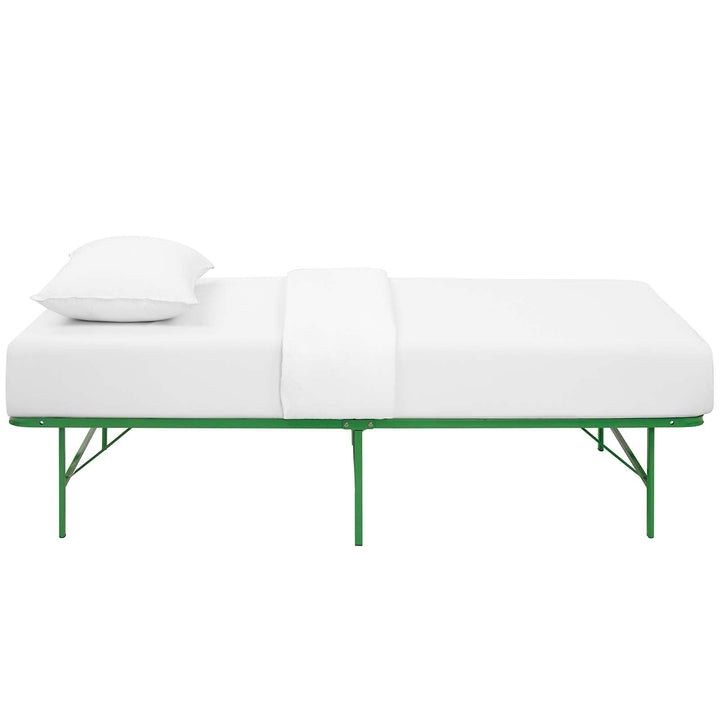 Maja Stainless Steel Twin Platform Bed Frame - Green Denmark Home