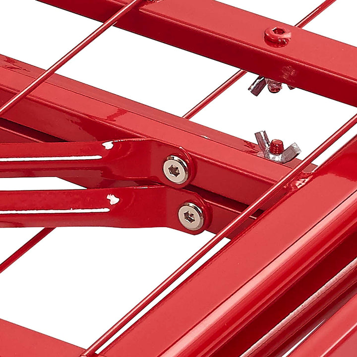 Maja Stainless Steel Twin Platform Bed Frame - Red Denmark Home