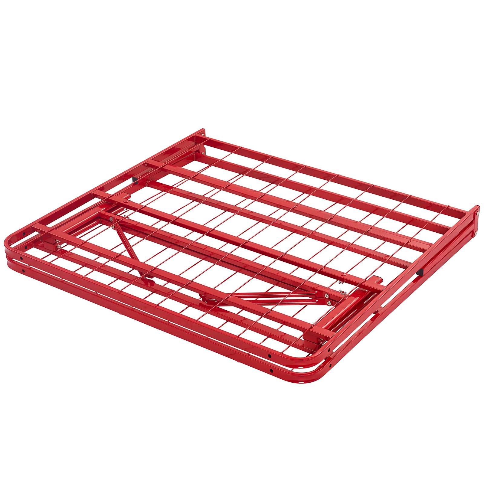 Maja Stainless Steel Twin Platform Bed Frame - Red Denmark Home