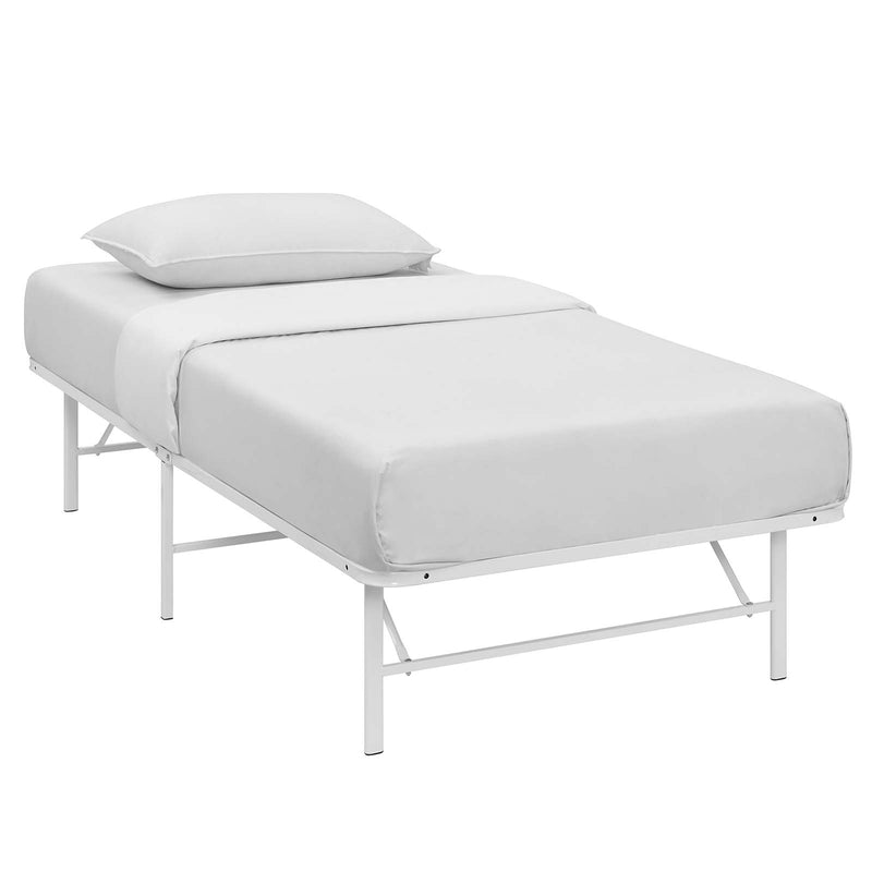Maja Stainless Steel Twin Platform Bed Frame - Silver (Copy) Denmark Home