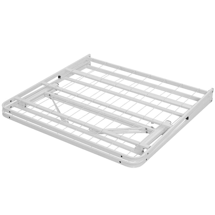 Maja Stainless Steel Twin Platform Bed Frame - White Denmark Home