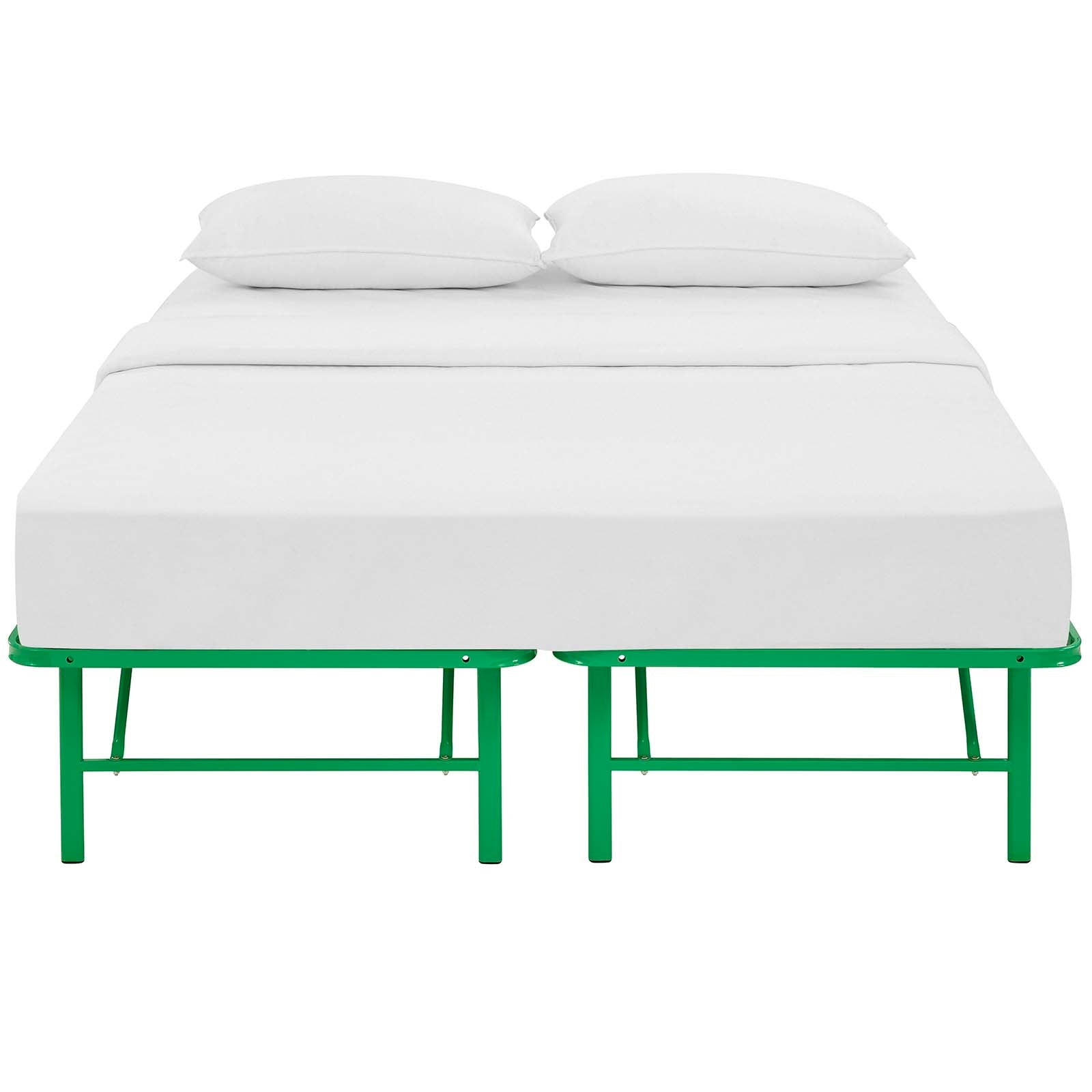 Maja Stainless Steel Full Platform Bed Frame - Green Denmark Home