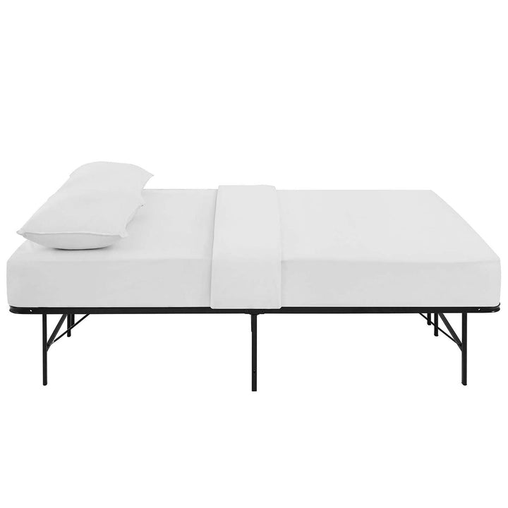 Maja Stainless Steel Queen Platform Bed Frame - Brown Denmark Home