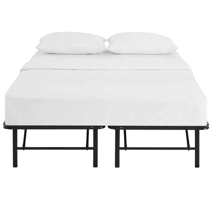 Maja Stainless Steel Queen Platform Bed Frame - Brown Denmark Home