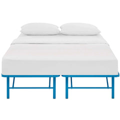 Maja Stainless Steel Queen Platform Bed Frame - Light Blue Denmark Home