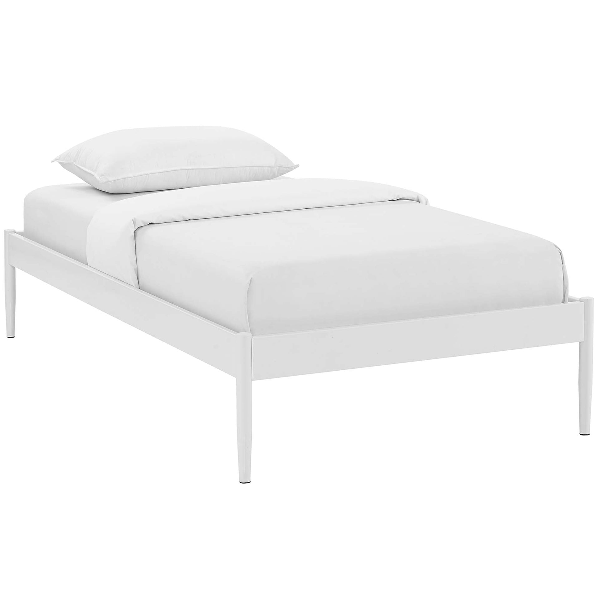 Eira Twin Platform Bed - White Denmark Home