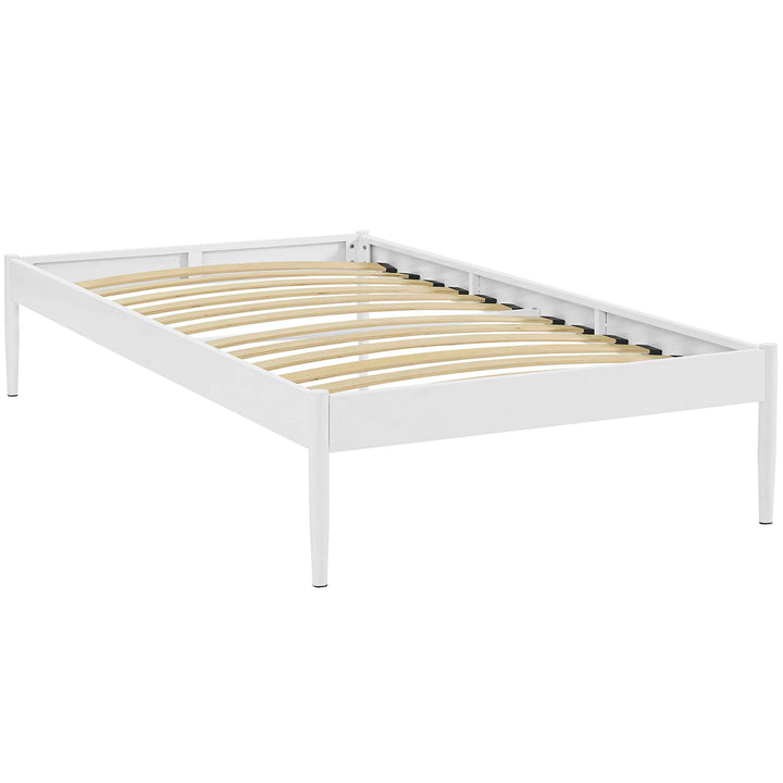 Eira Twin Platform Bed - White Denmark Home