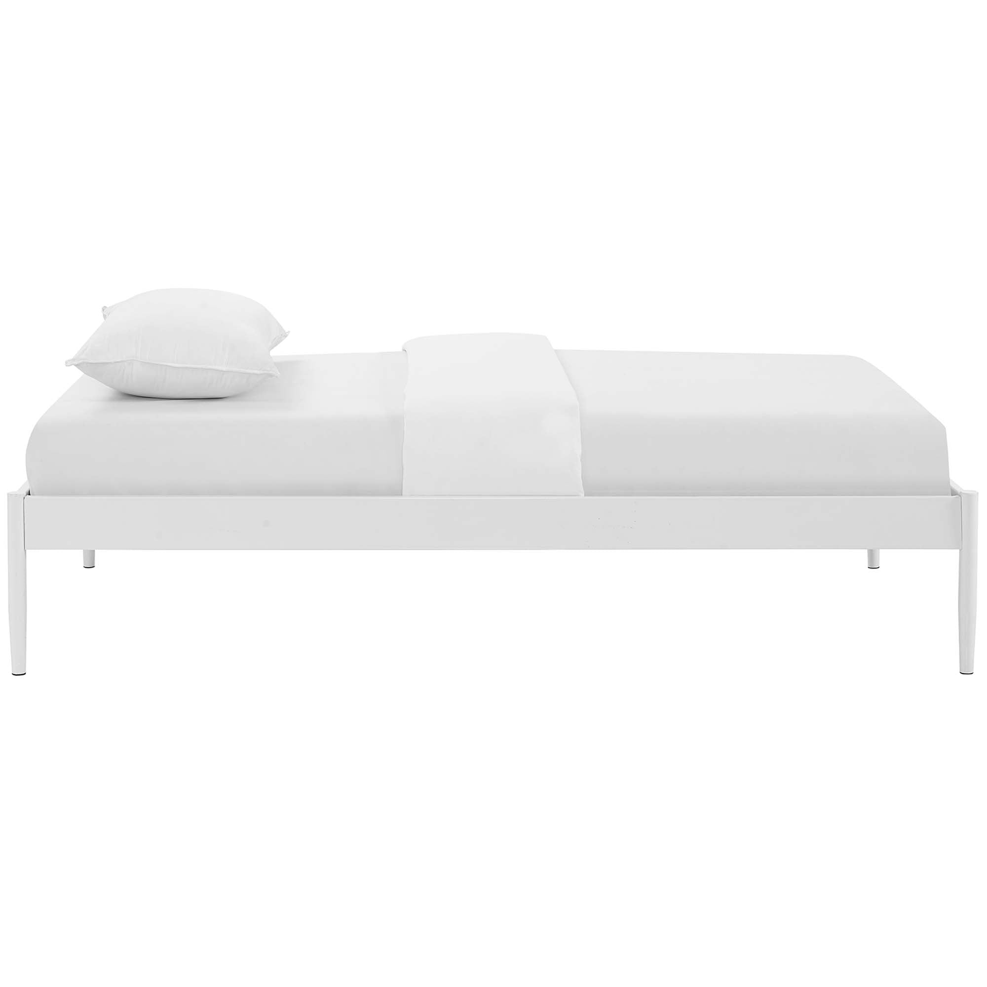 Eira Twin Platform Bed - White Denmark Home