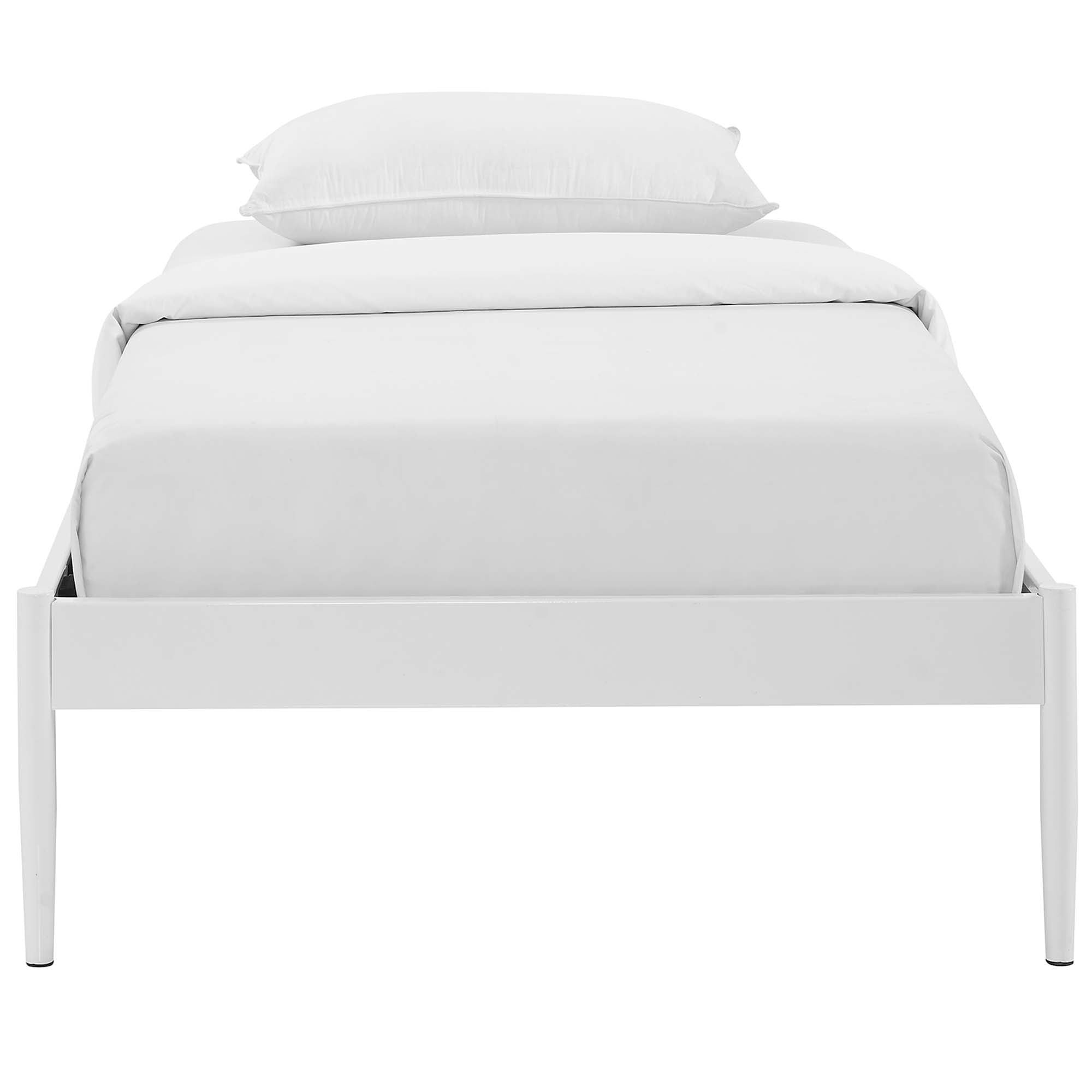 Eira Twin Platform Bed - White Denmark Home
