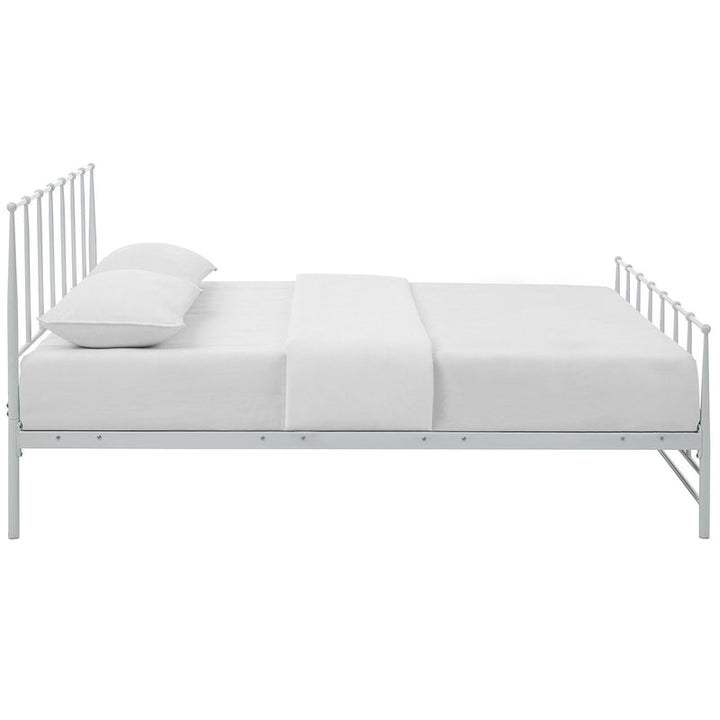 Kira King Platform Bed - White Denmark Home