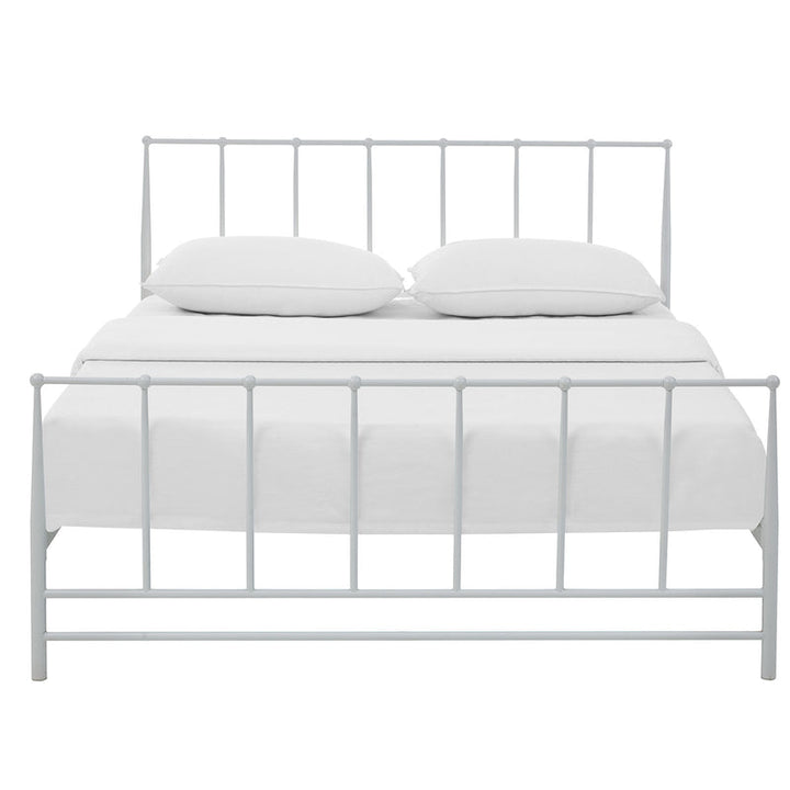 Kira King Platform Bed - White Denmark Home