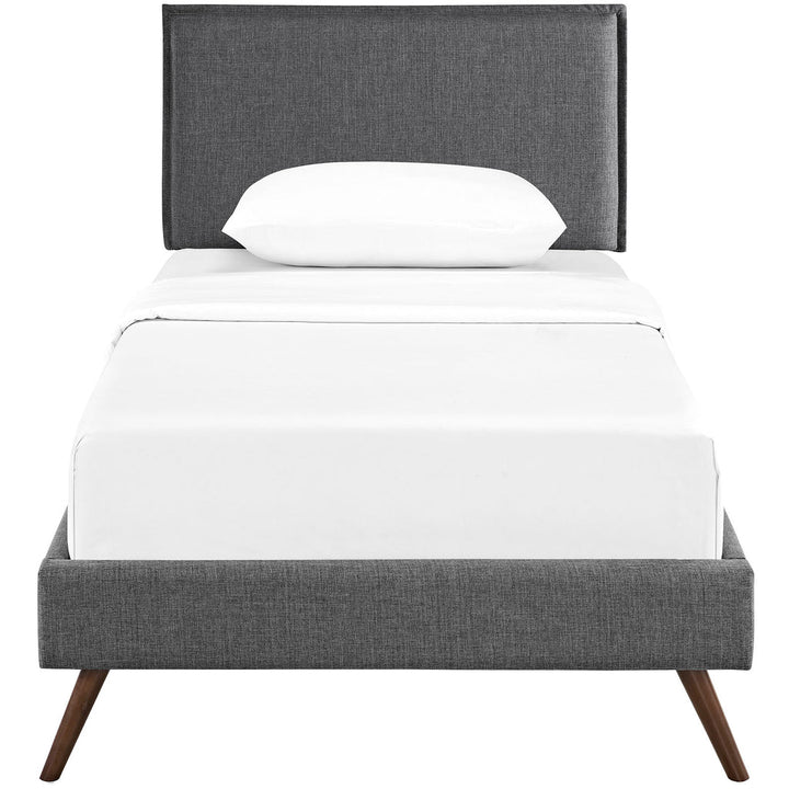 Visby Twin Platform Bed - Gray Denmark Home