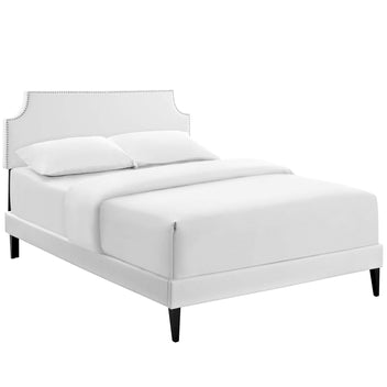 Sorren Upholstered Queen Platform Bed - White Denmark Home