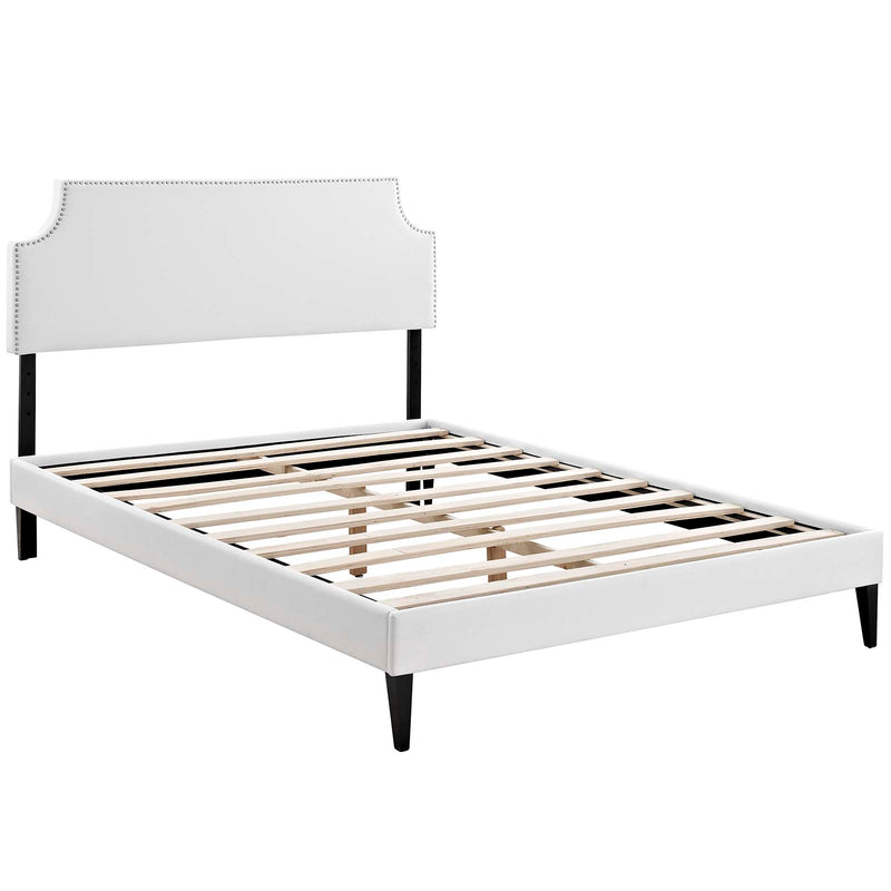 Sorren Upholstered Queen Platform Bed - White Denmark Home