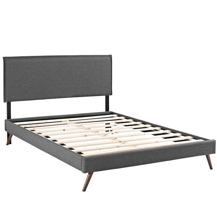 Visby Queen Platform Bed - Gray Denmark Home